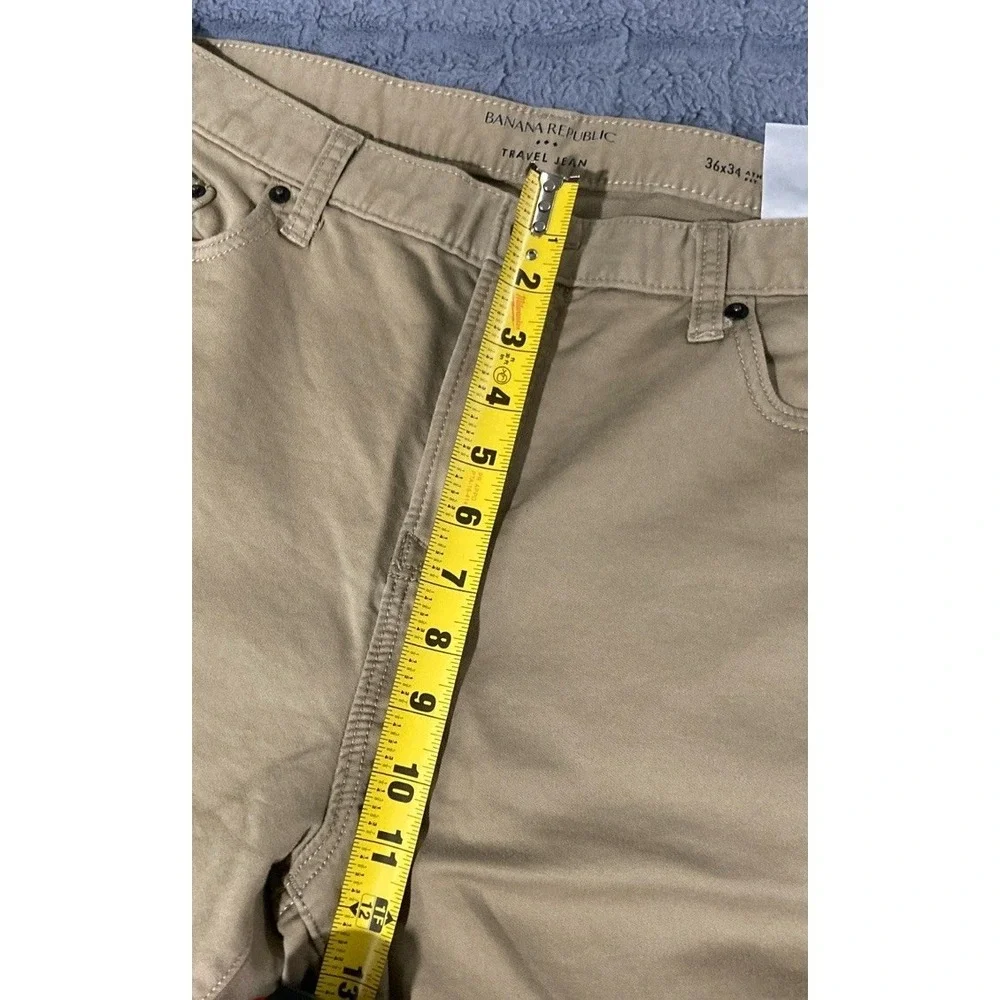 Banana Republic Travel Jean 36x34 Athletic Fit Khaki Stretch Pants Mens‎ Beige
